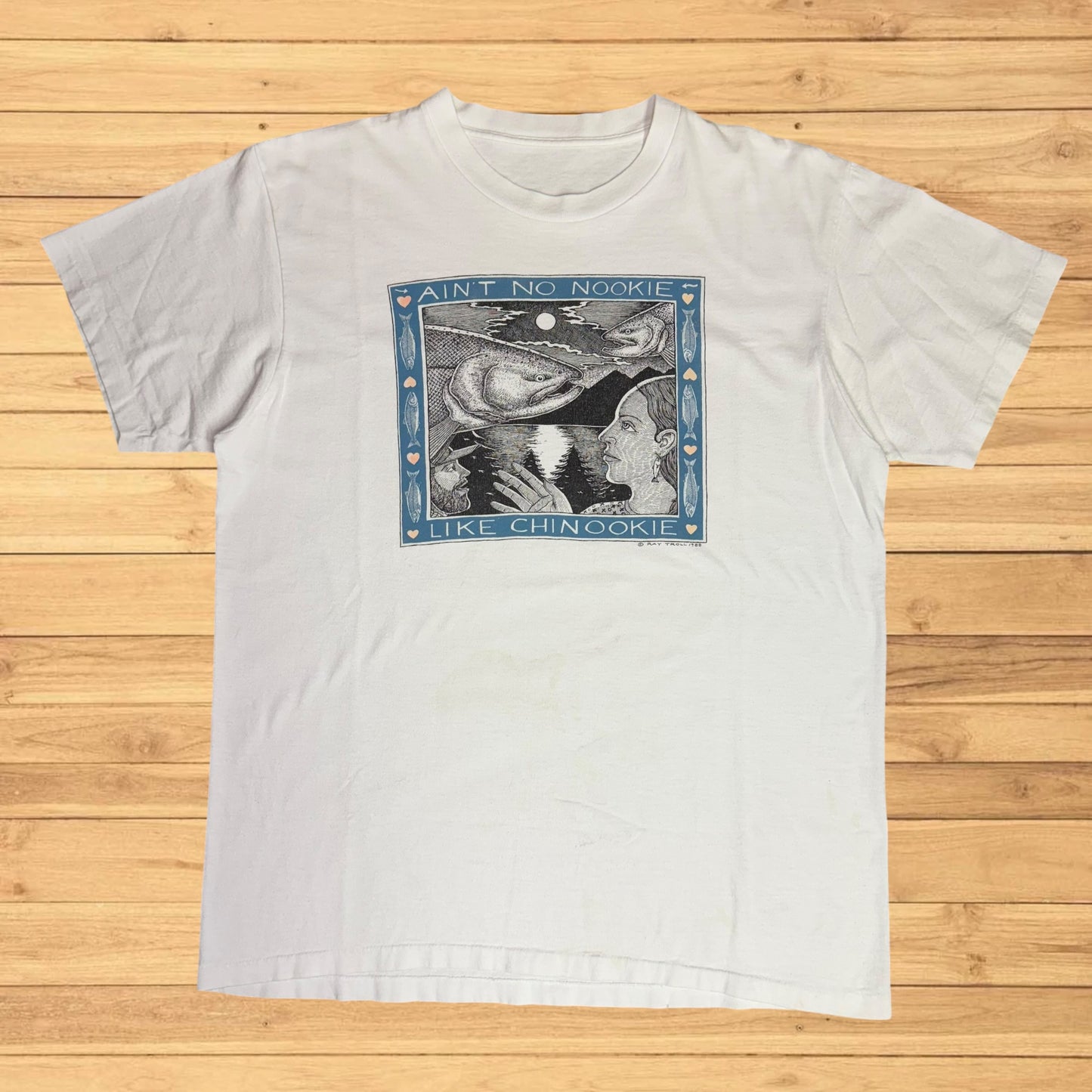 vintage ray troll t shirt (L)
