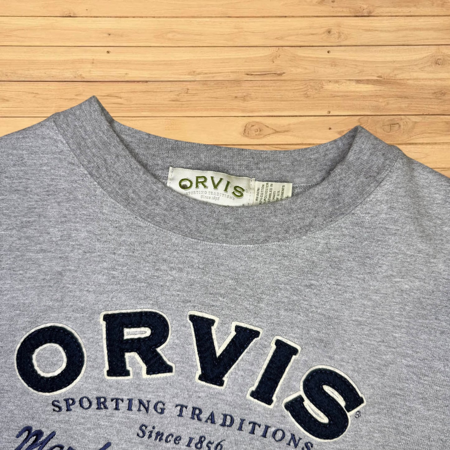 vintage orvis fishing crewneck (L)