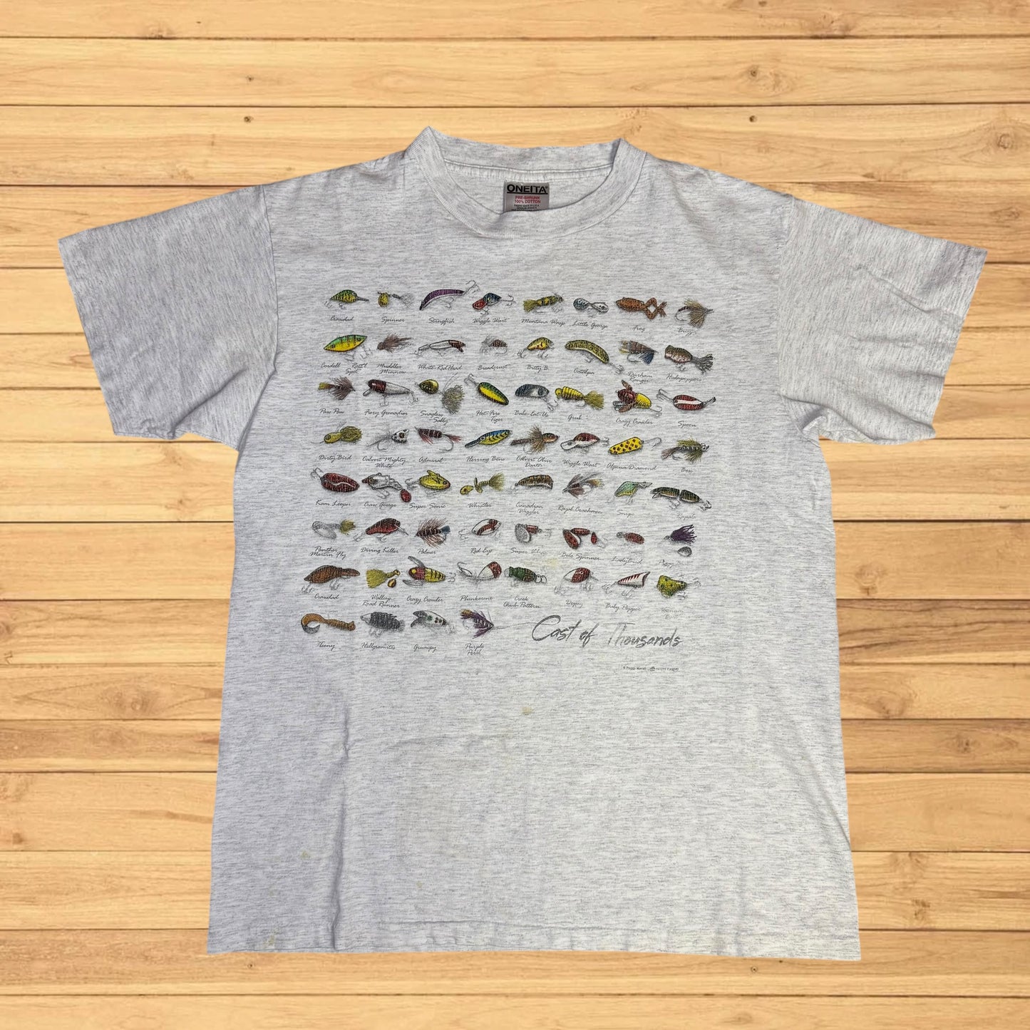 vintage fishing lures t shirt (s/m)