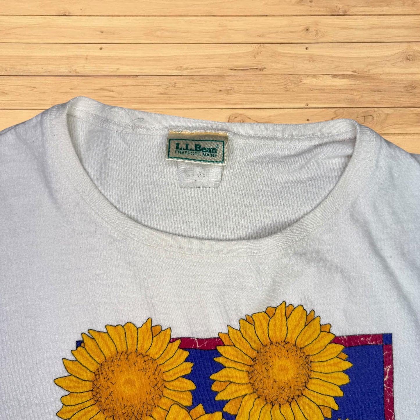 vintage ll bean sunflower t shirt