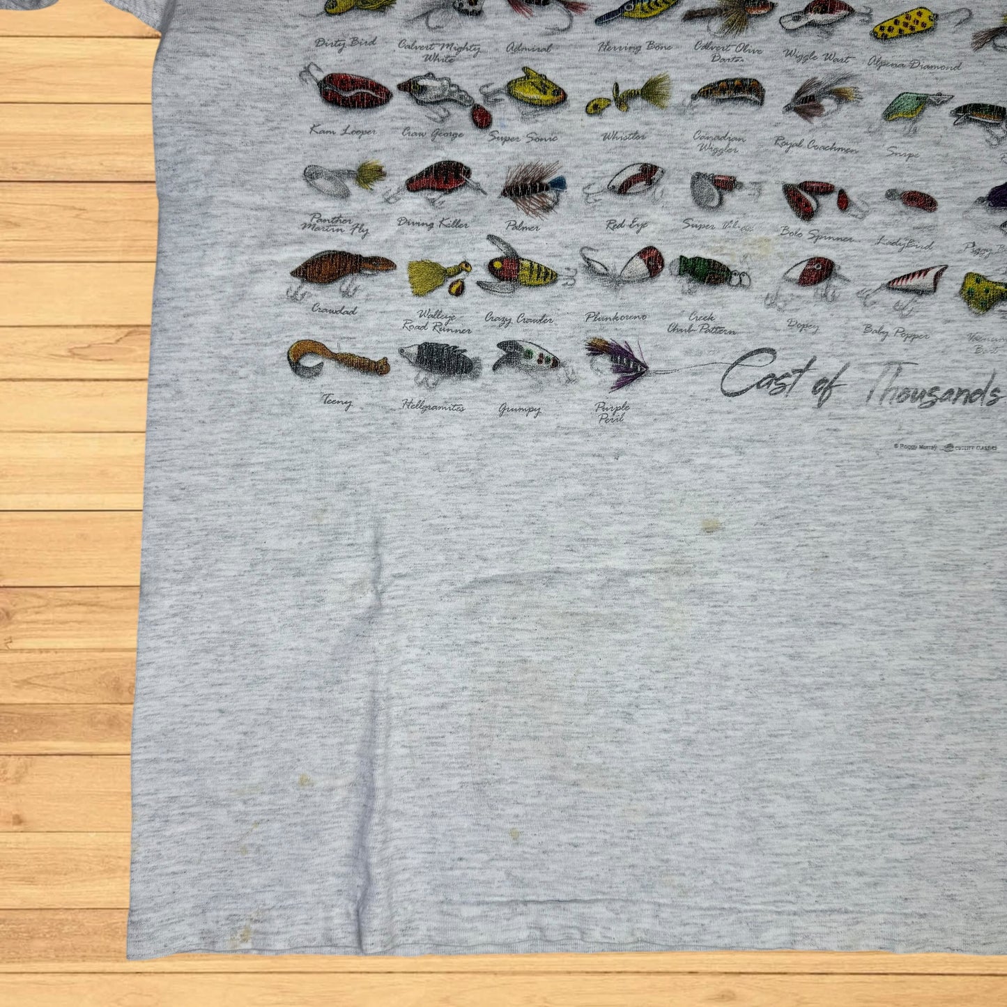 vintage fishing lures t shirt (s/m)