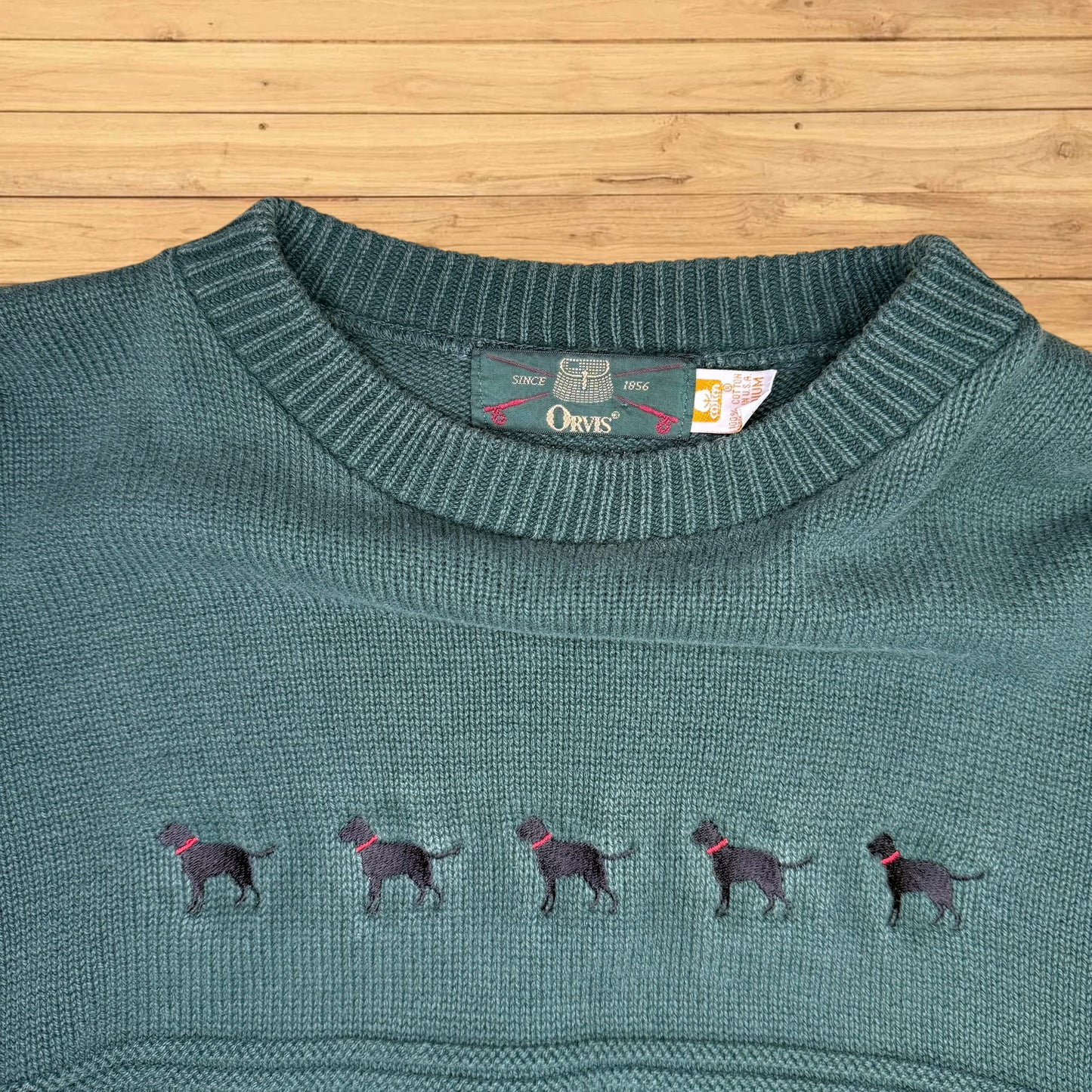 vintage orvis black lab sweater crewneck (medium)