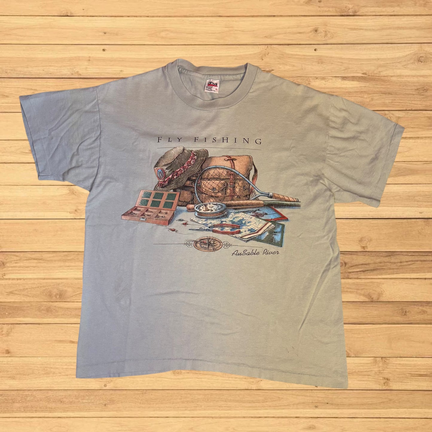 vintage fly fishing t shirt (medium)