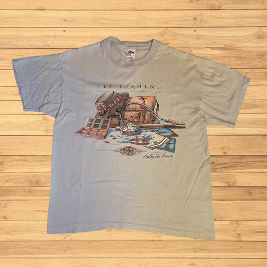 vintage fly fishing t shirt (medium)