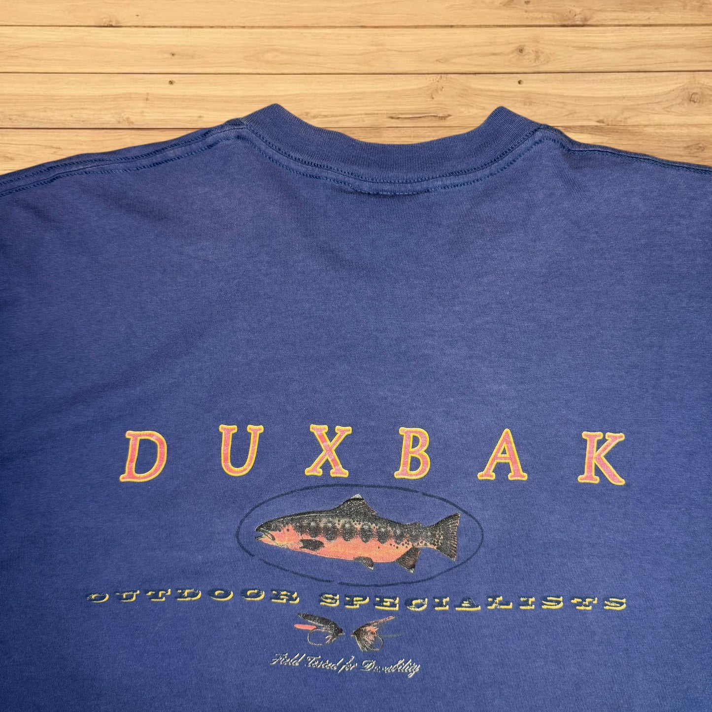 vintage duxbak fly fishing t shirt pocket