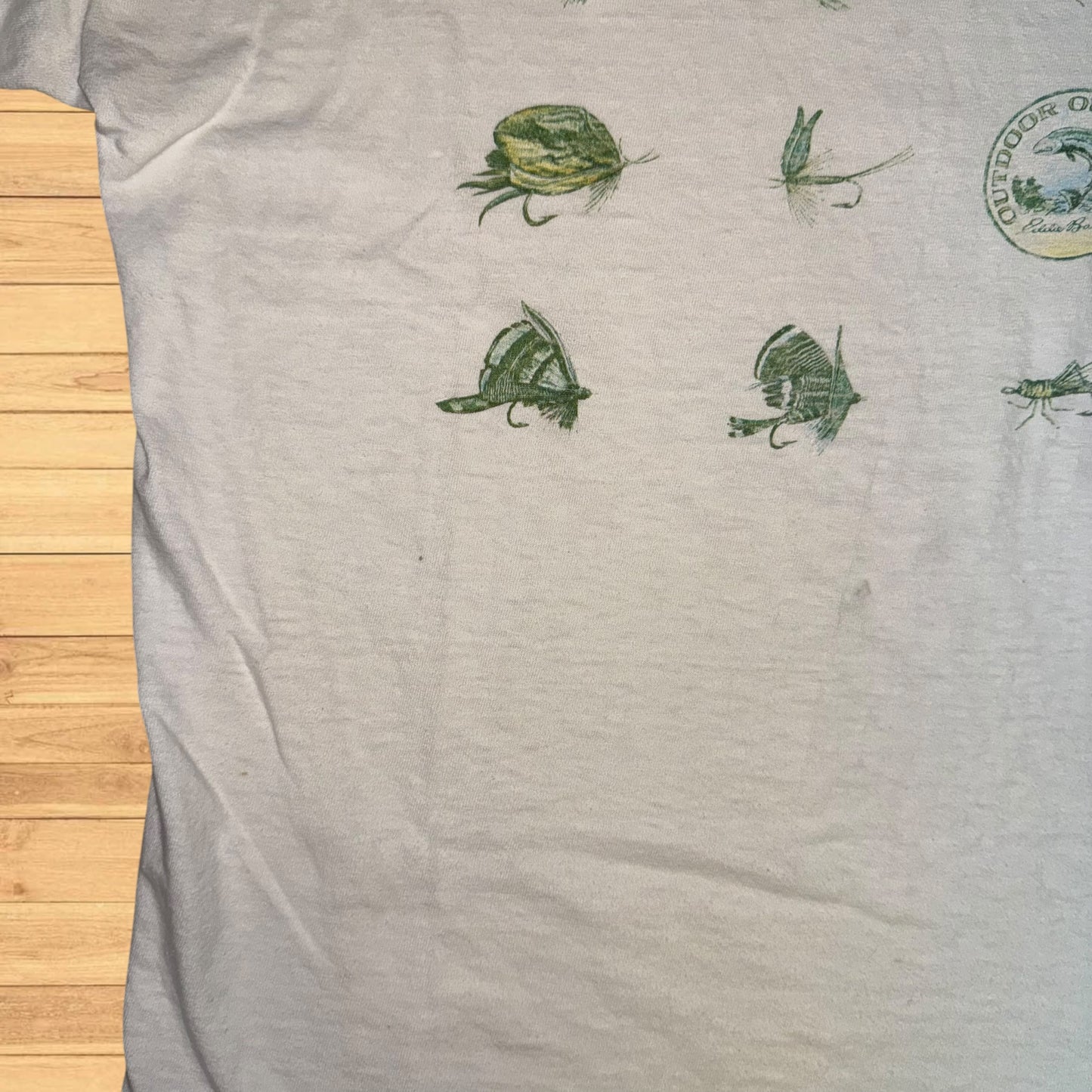 vintage eddie bauer fly fishing t shirt (L)