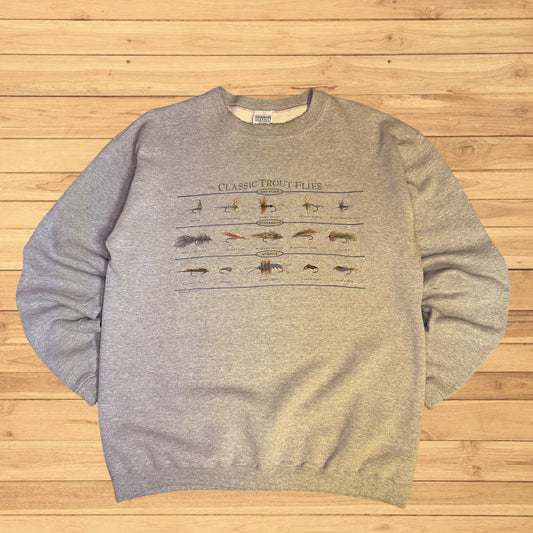vintage classic trout flies crewneck harborside graphics (large)
