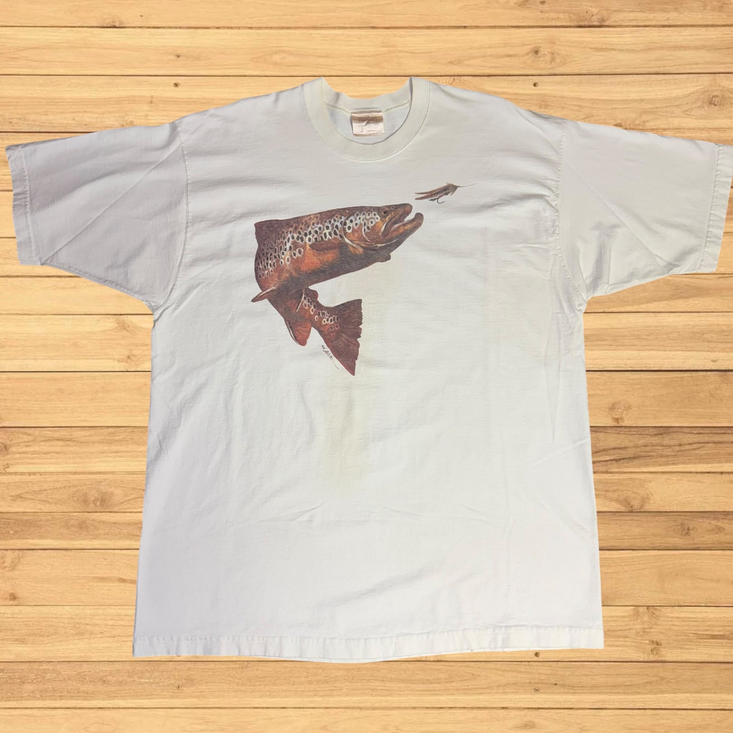 vintage trout t shirt (xxl)
