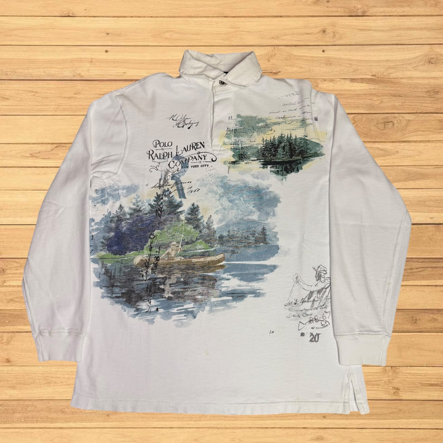 vintage ralph lauren button up long sleeve (large)