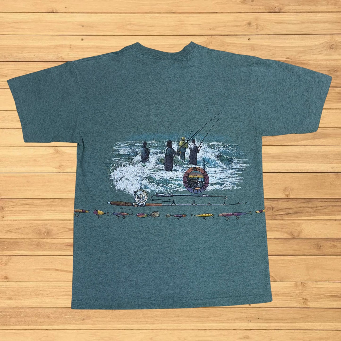 vintage outer banks fishing t shirt (S)