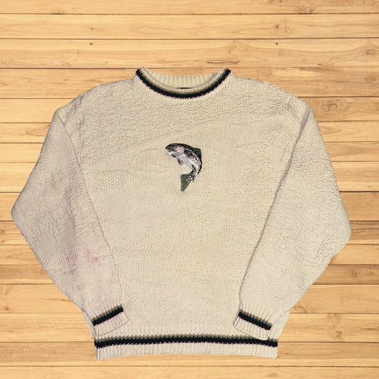 vintage orvis trout sweater crewneck