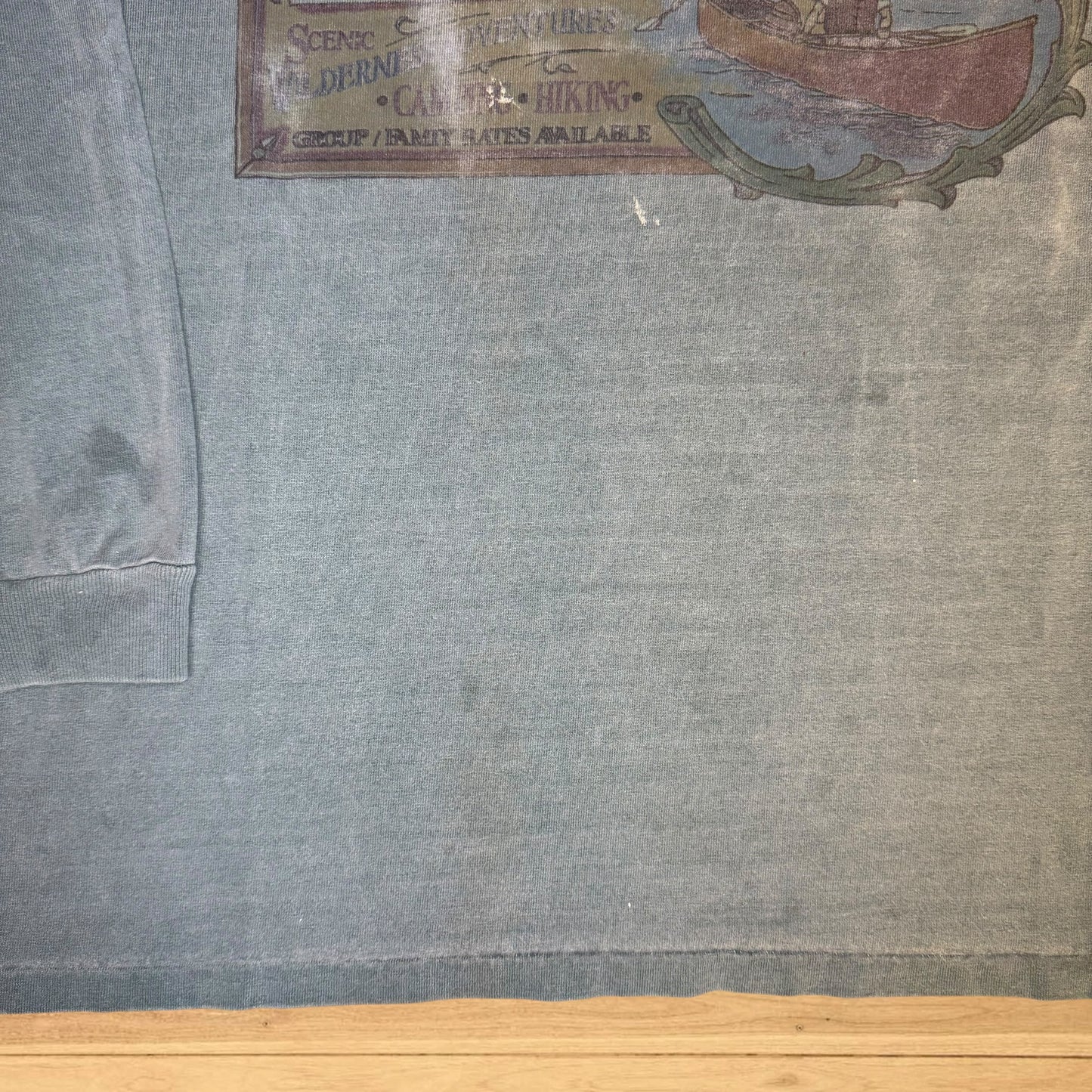 vintage canoe faded long sleeve shirt