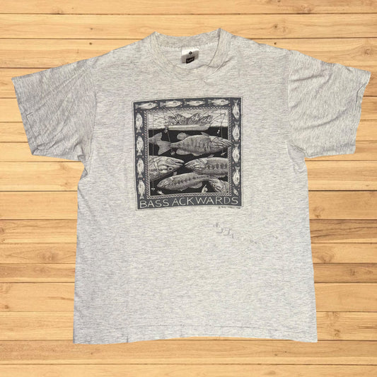 vintage ray troll t shirt bass (M) thrashed
