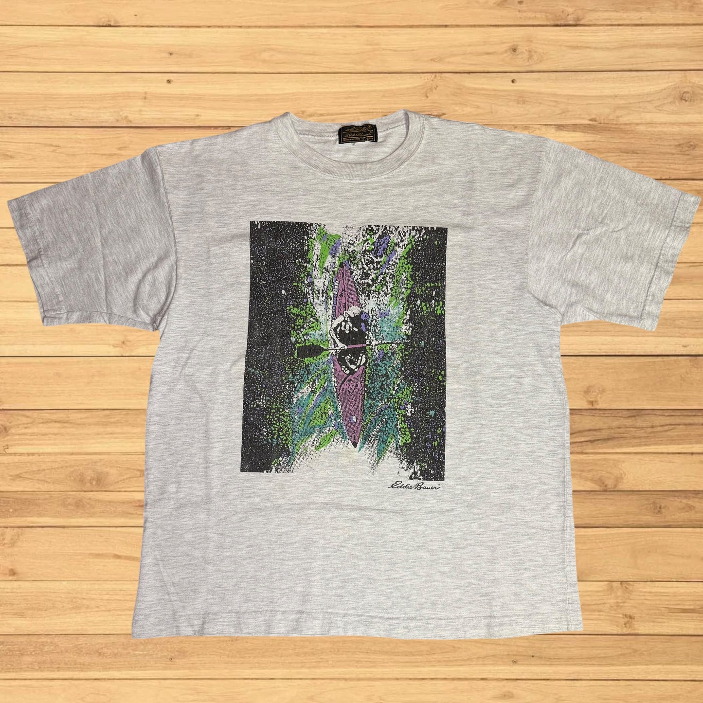 vintage eddie bauer kayak t shirt (large)