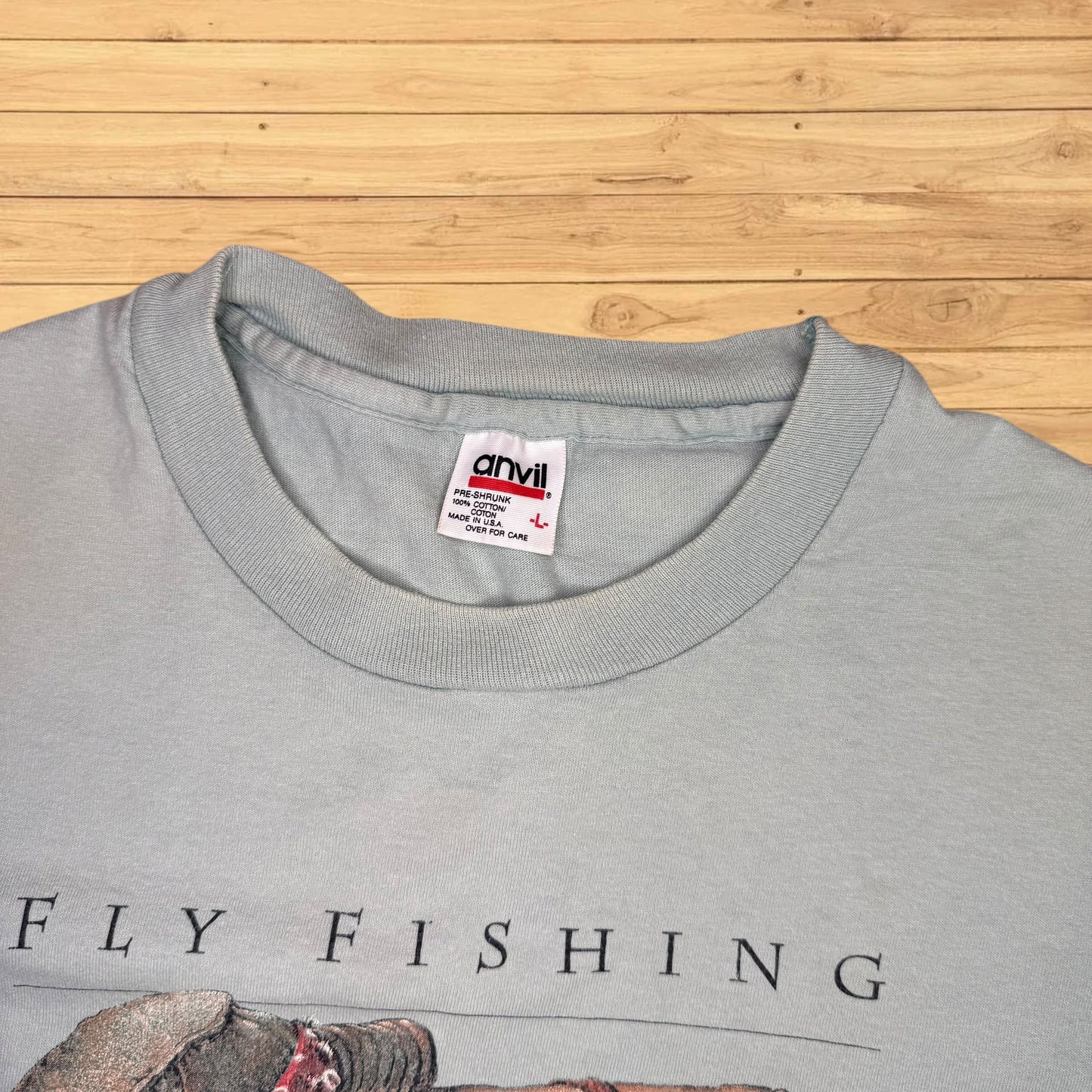 vintage fly fishing t shirt (medium)