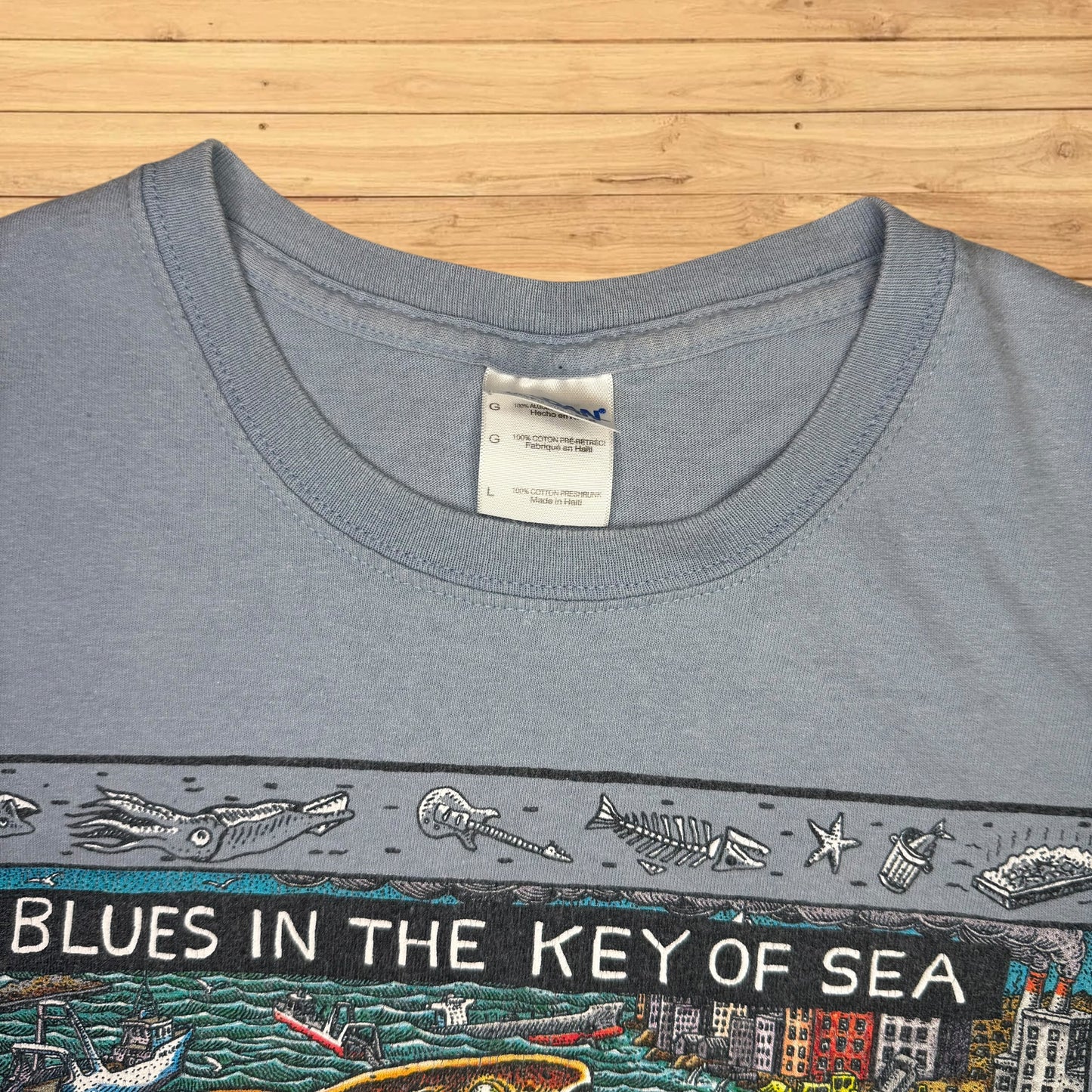 vintage ray troll t shirt blues (L)