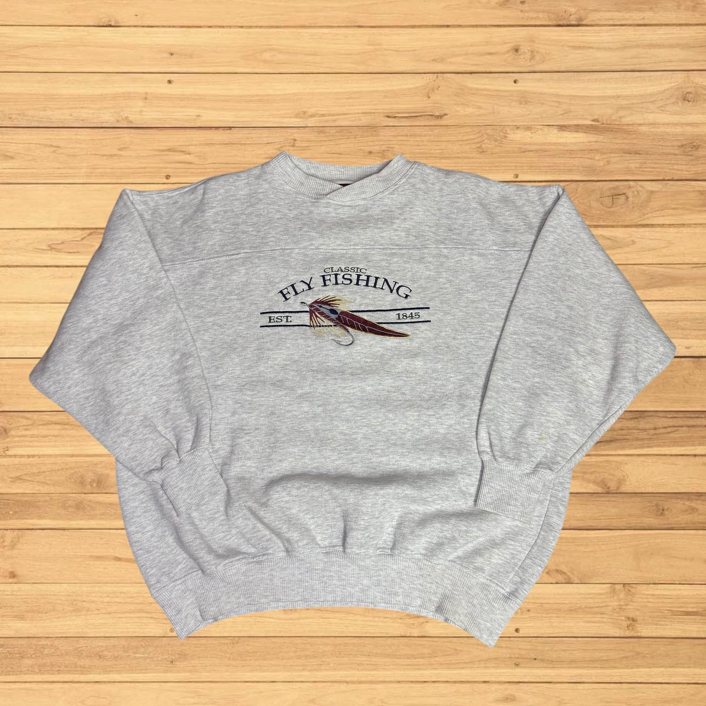 vintage fly fishing crewneck