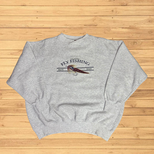 vintage fly fishing crewneck