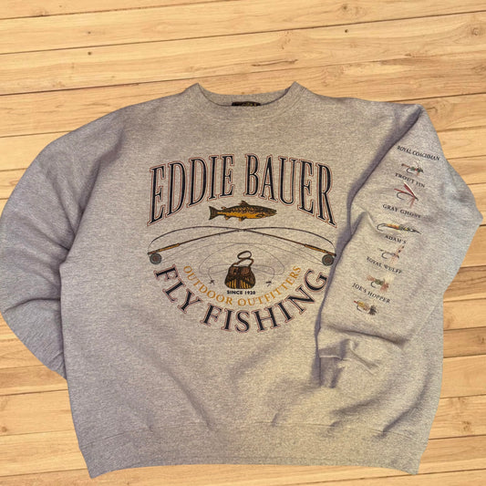 vintage eddie bauer fly fishing crewneck