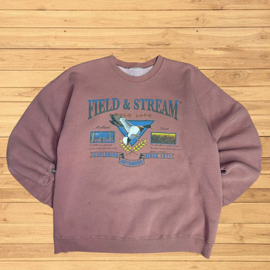 vintage field and stream crewneck mallard duck