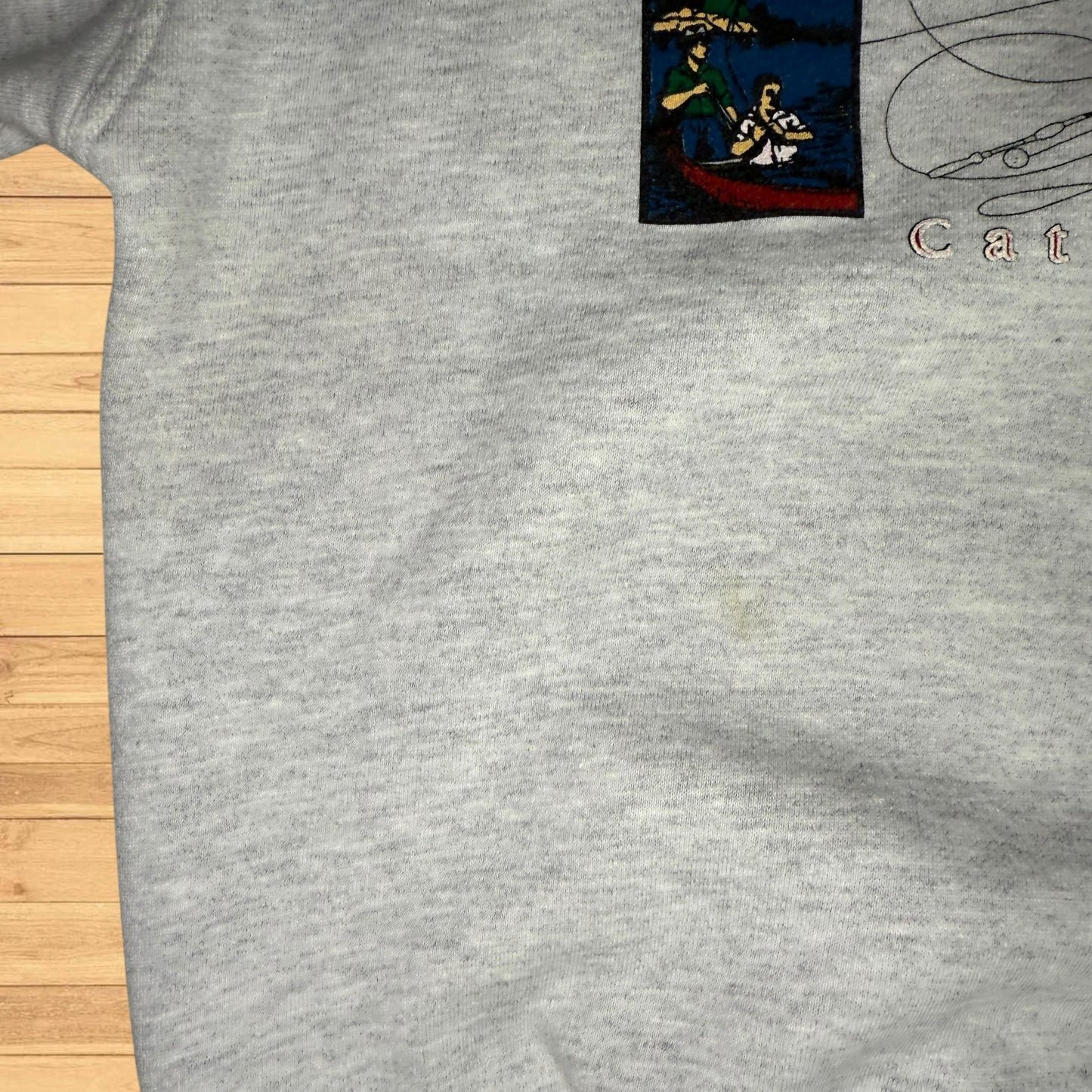 vintage bass catch and release fishing crewneck