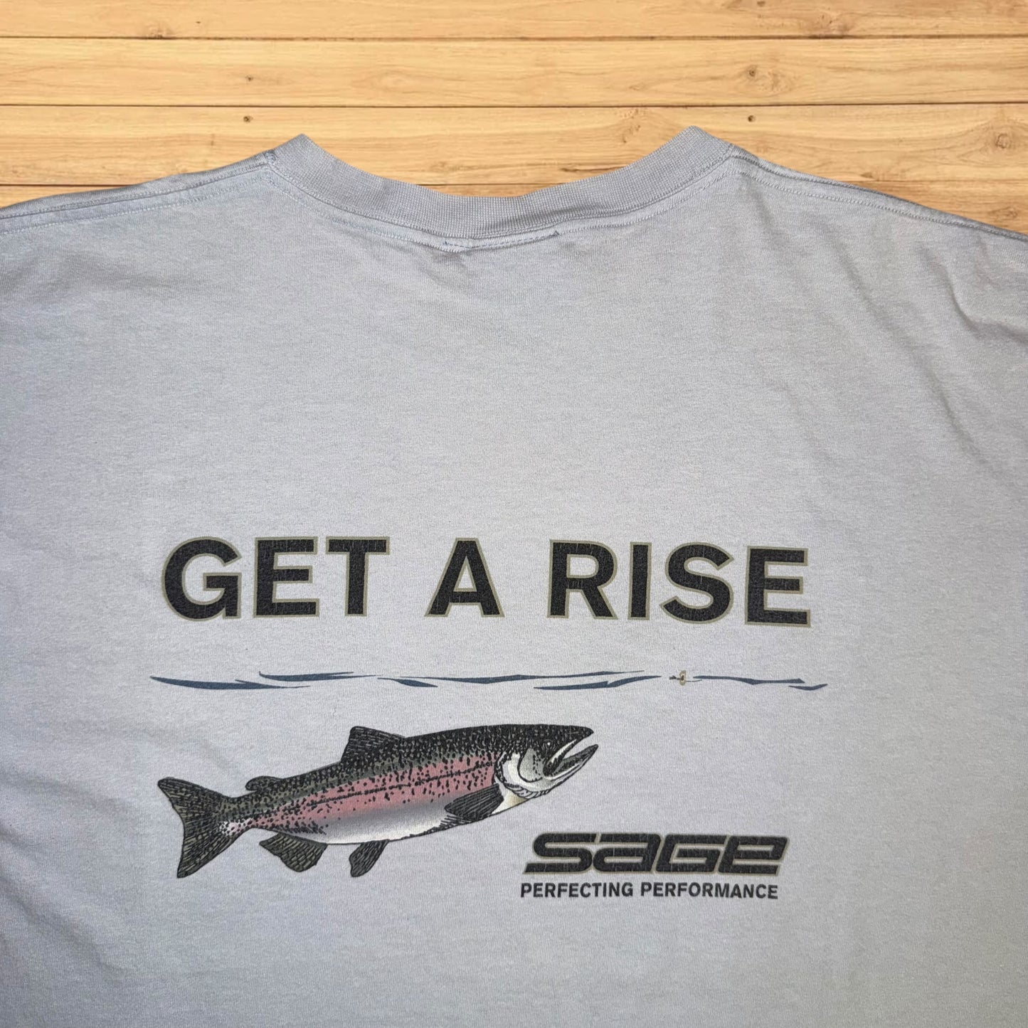 vintage sage fly fishing trout t shirt