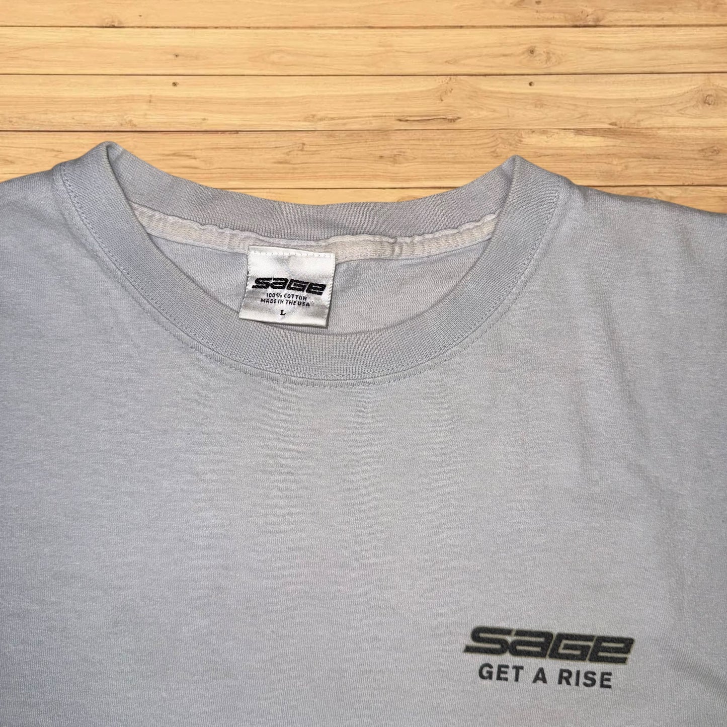 vintage sage fly fishing trout t shirt