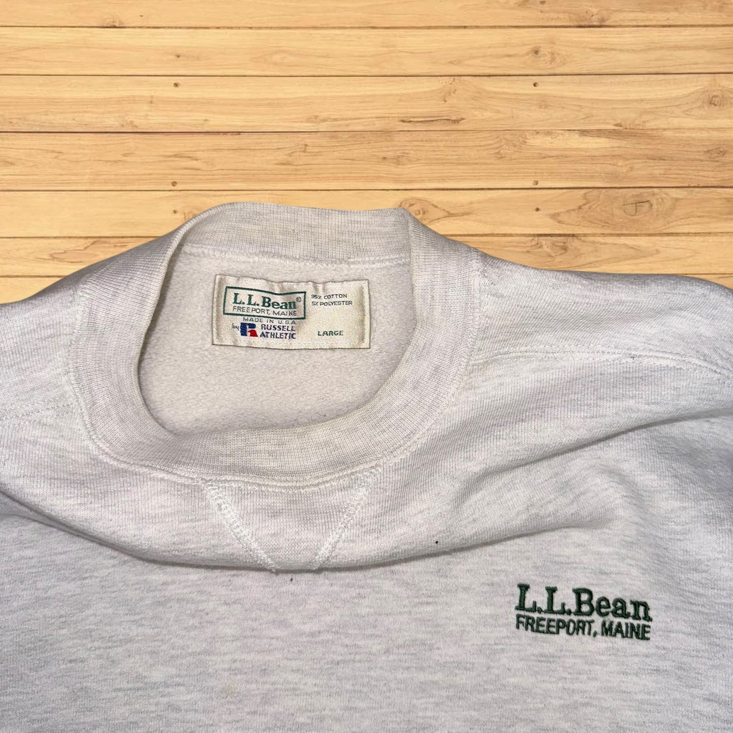 vintage ll bean crewneck pullover russell athletics
