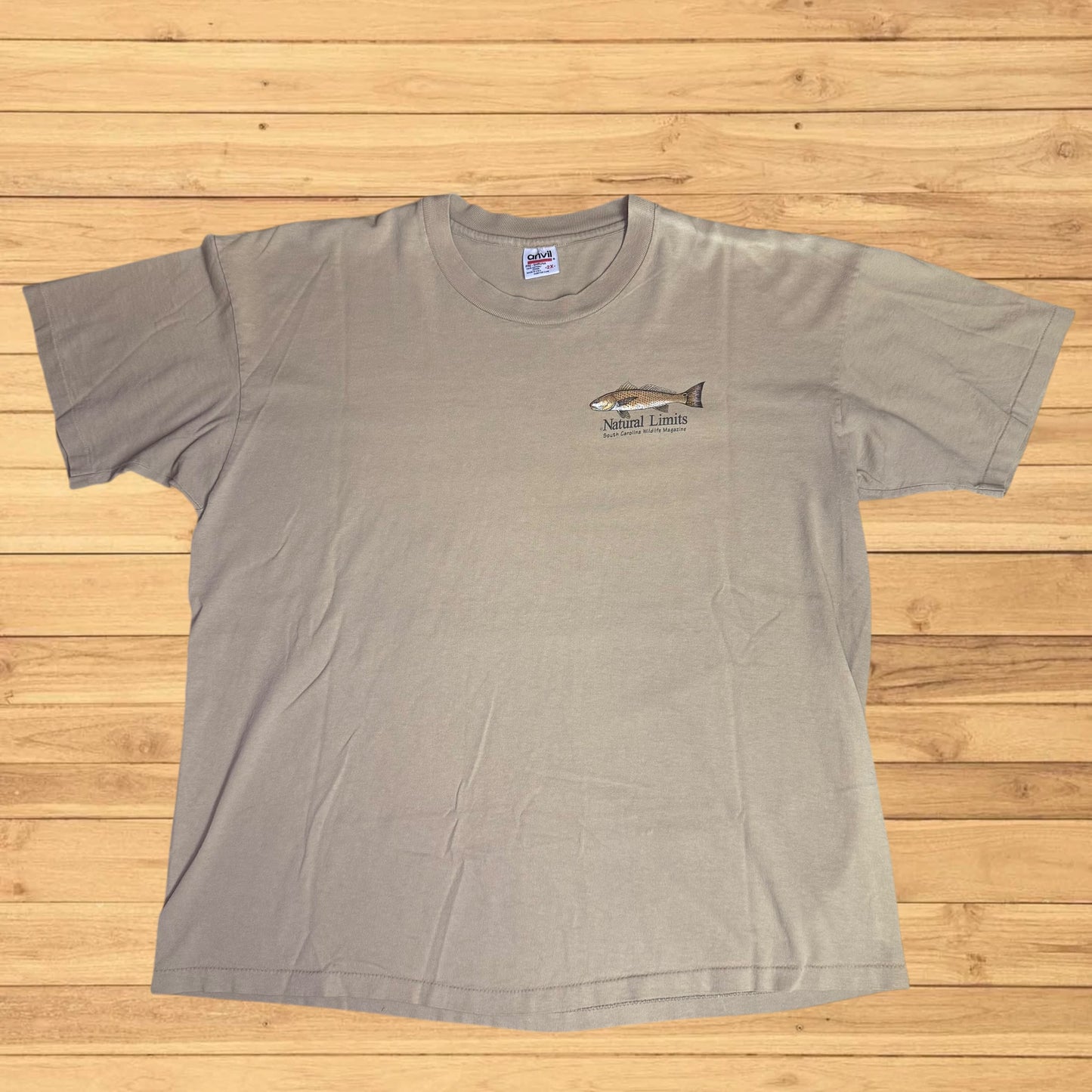 vintage red drum fish t shirt natural limits wildlife magazine (xl)