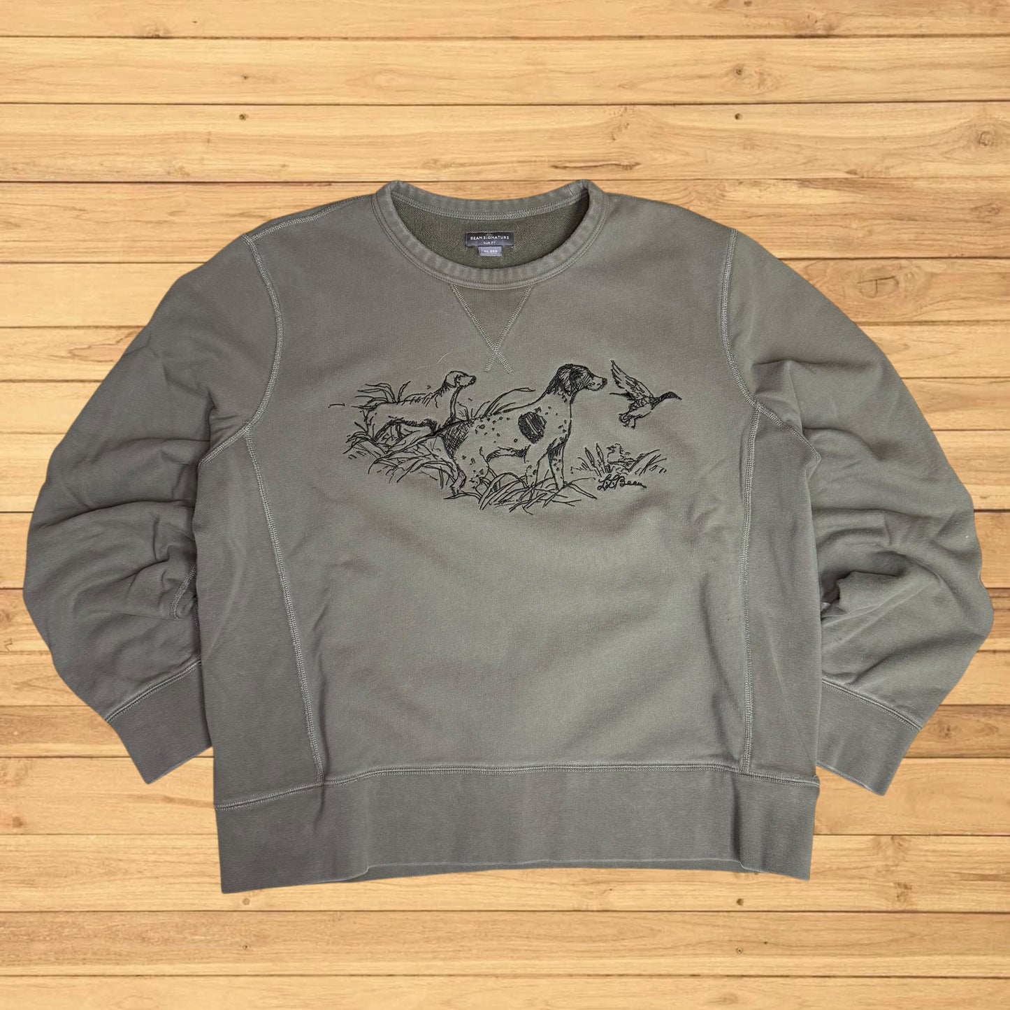 ll bean crewneck hunting waterfowl (medium)
