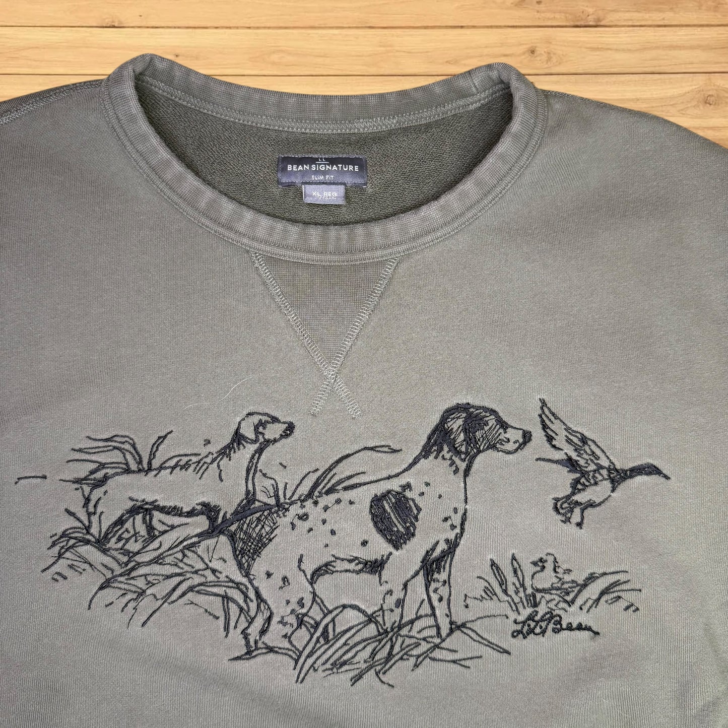 ll bean crewneck hunting waterfowl (medium)