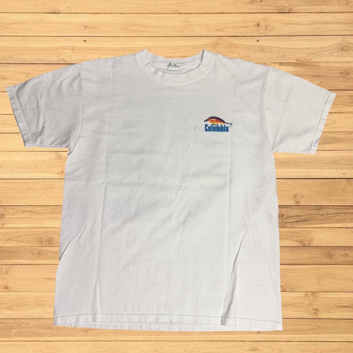 Vintage columbia bass 'bite me' t shirt