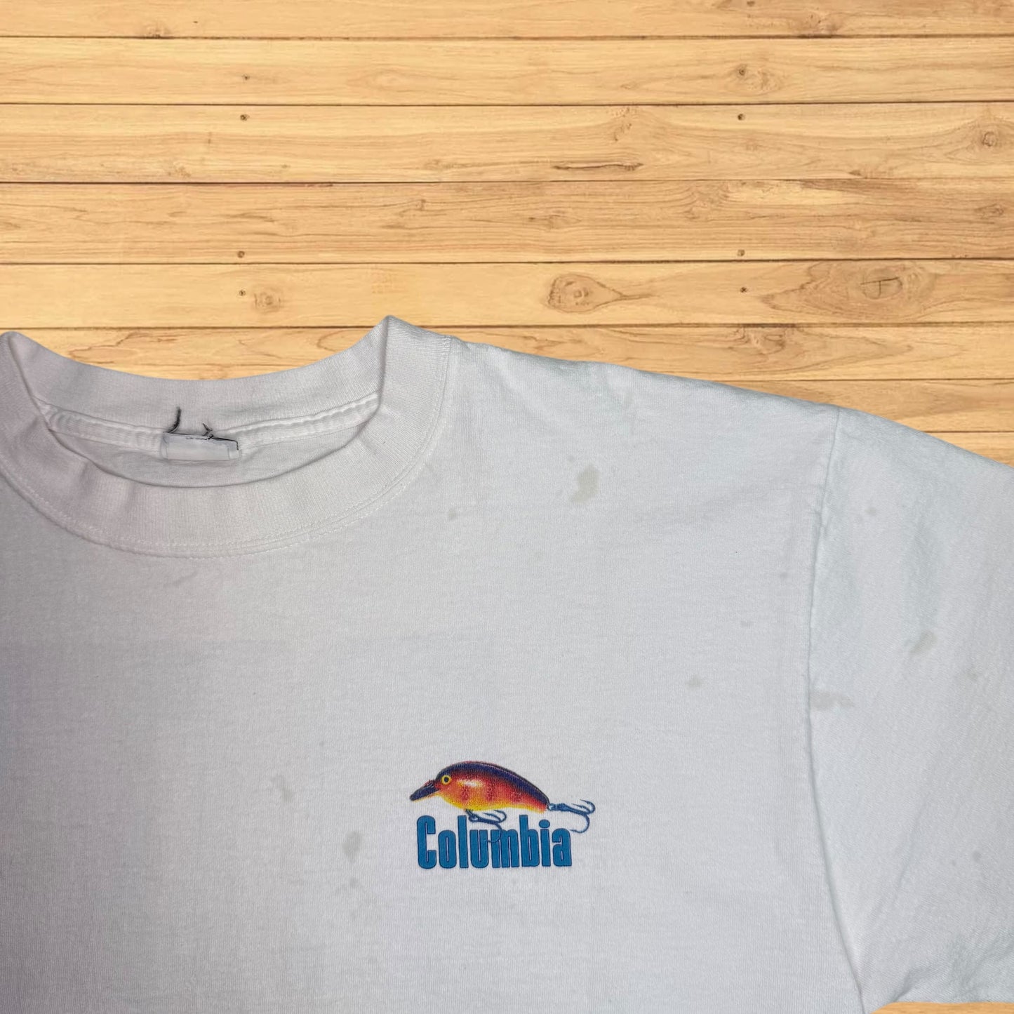 Vintage columbia bass 'bite me' t shirt