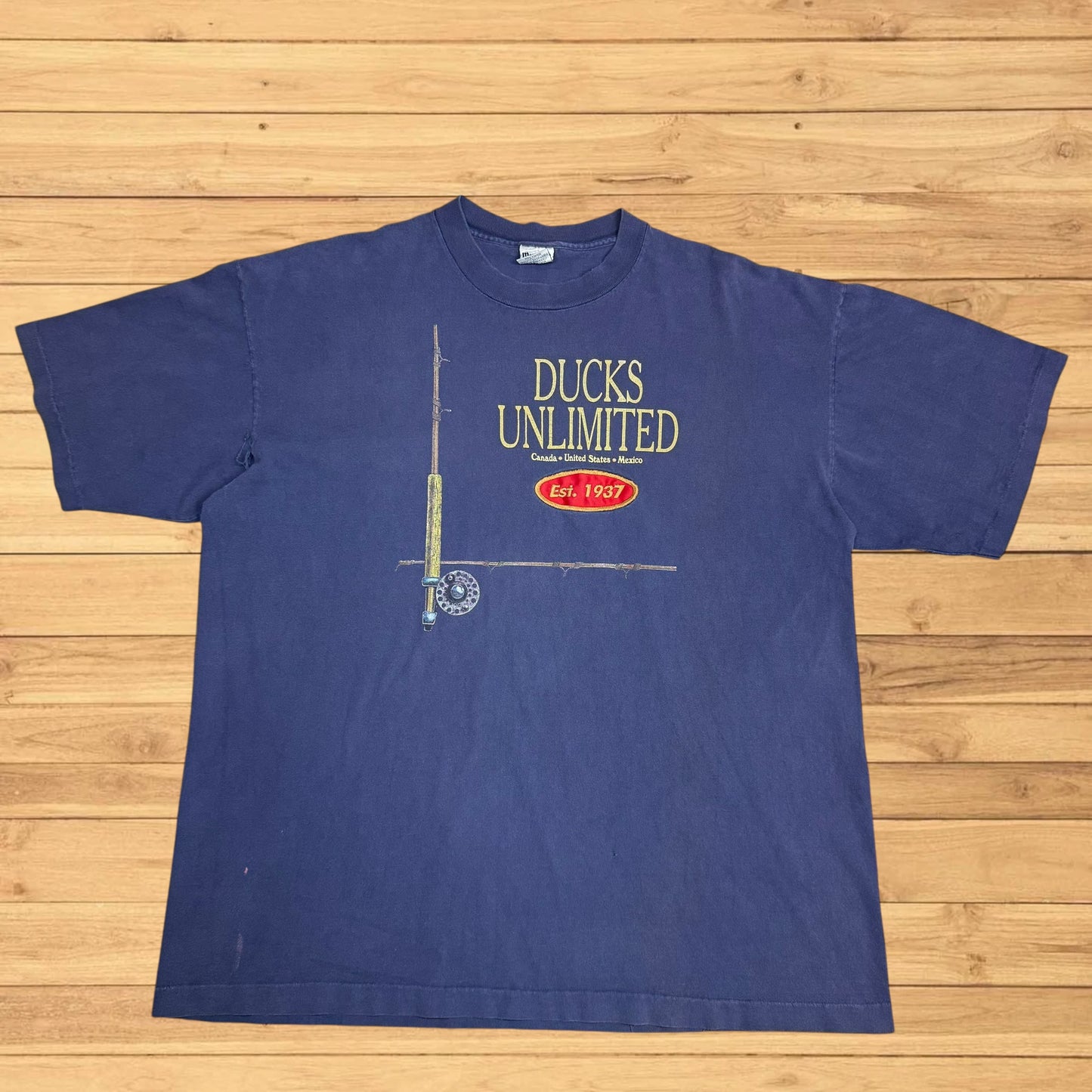 VINTAGE DUCKS UNLIMITED FLY FISHING T SHIRT (XL)