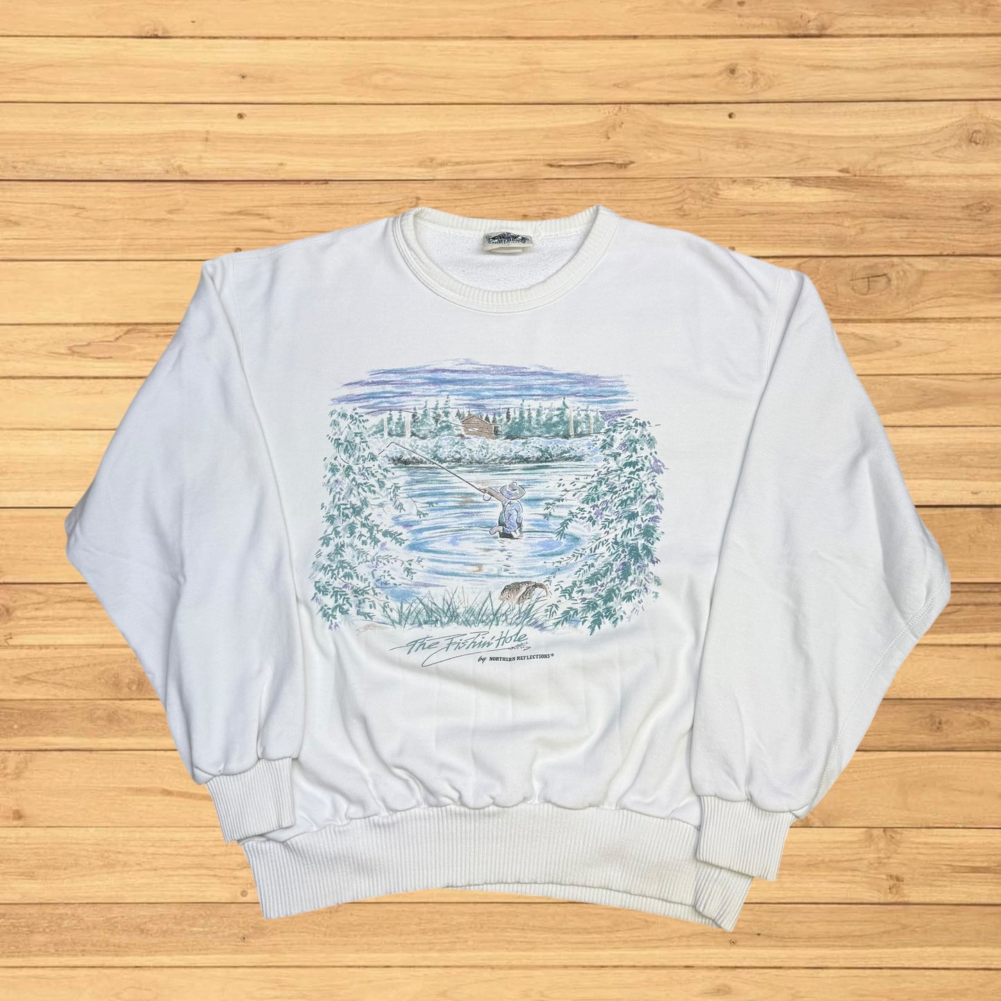 VINTAGE FISHING HOLE CREWNECK (S/M)