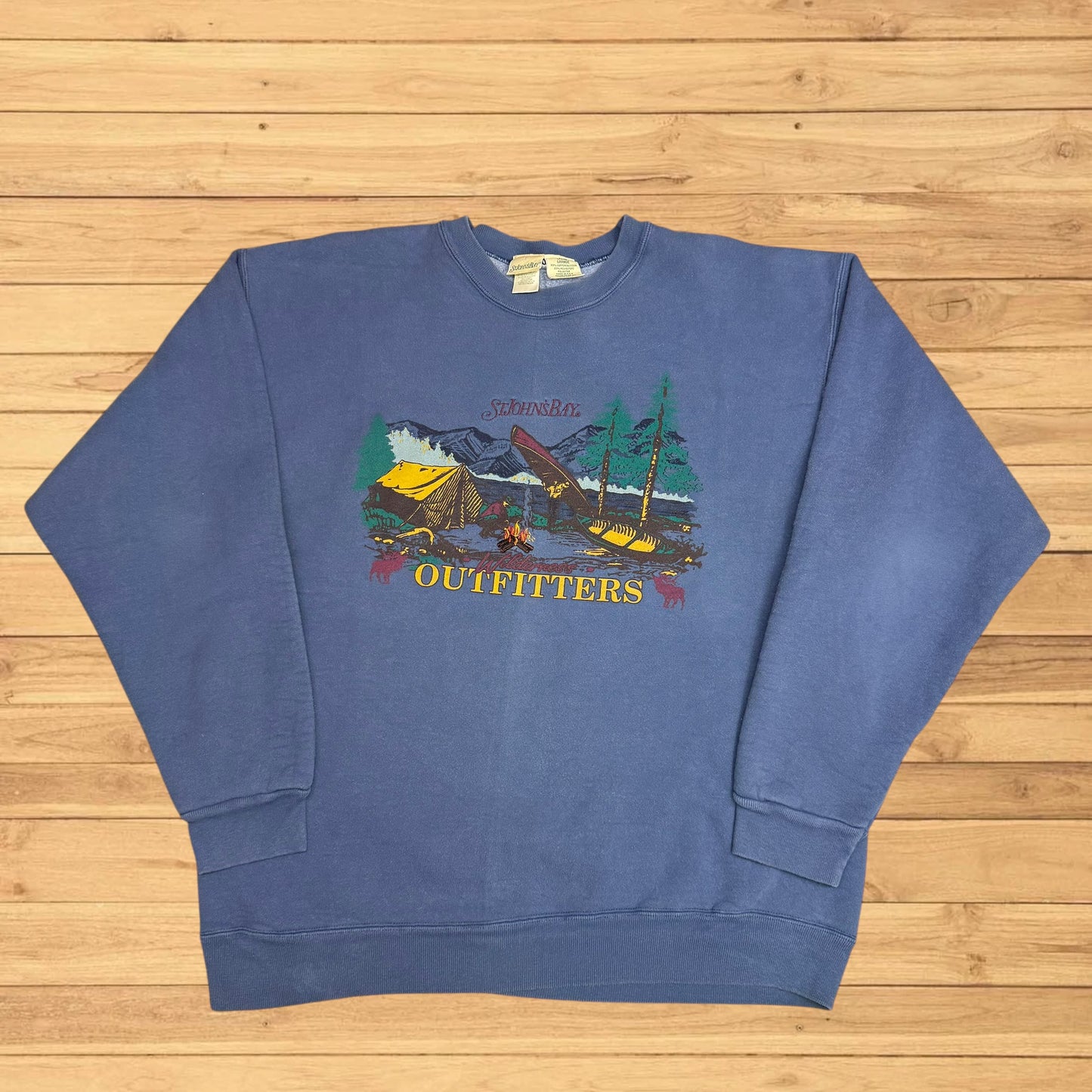 VINTAGE ST JOHNS BAY CREWNECK WILDERNESS OUTFITTERS (L)