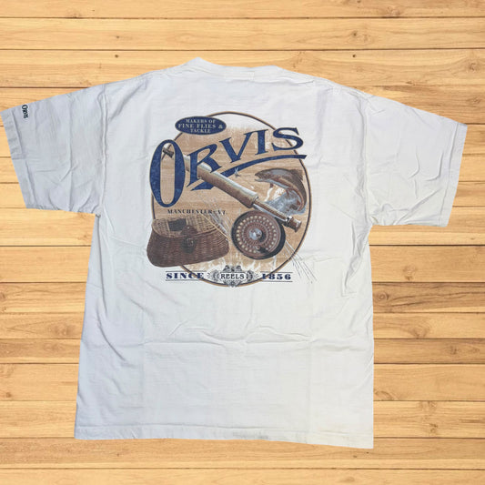 VINTAGE ORVIS FLY FISHING TROUT T SHIRT (L)