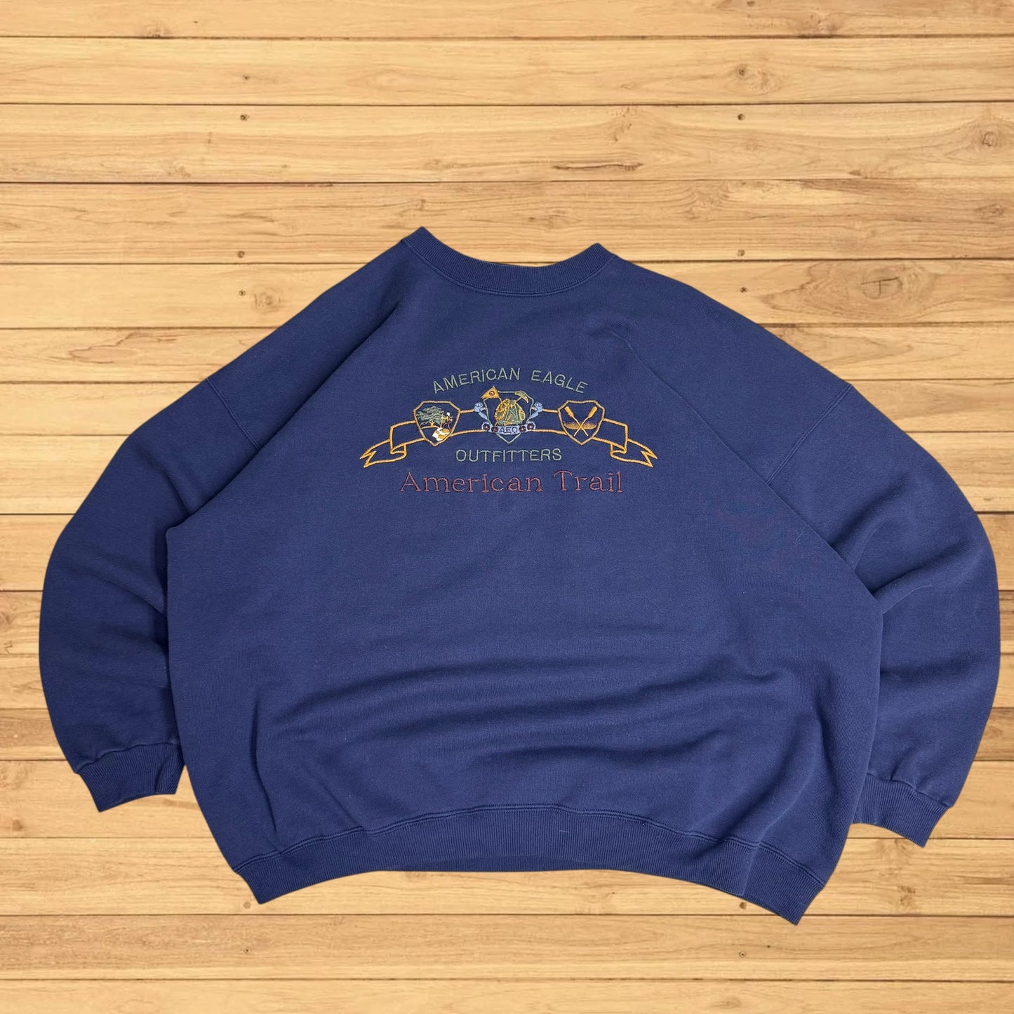 vintage american eagle outfitters american trail crewneck fishing hunting 