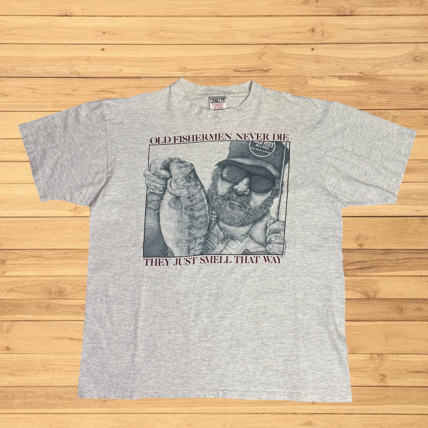 vintage fishing parody t shirt