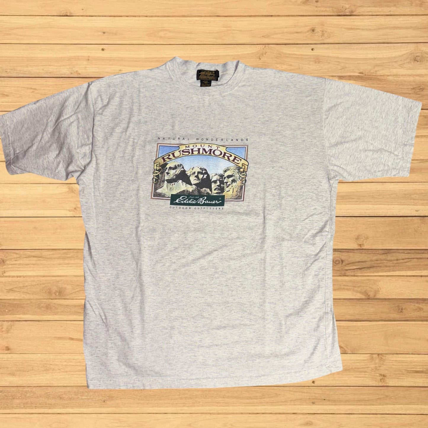 vintage eddie bauer mount rushmore t shirt fishing adventure 